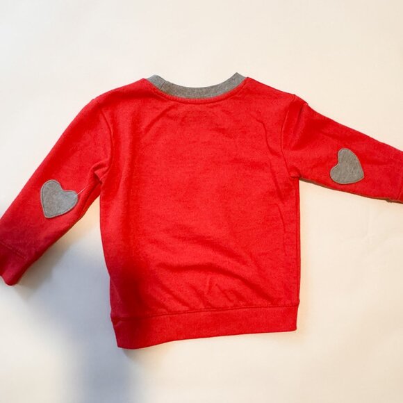 Adorable boys or girls Cat & Jack Valentine's love sweater with dog, size 18 m - Picture 2 of 5